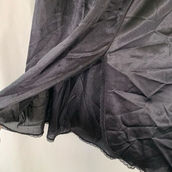 Vintage Vassarette Slip Skirt Women's Medium 22" Black Pull On Elastic Waist - Picture 6 of 6